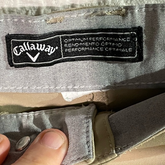 Callaway Men's Optimum Performance Khaki Golf Shorts Size 38 - Picture 3 of 3